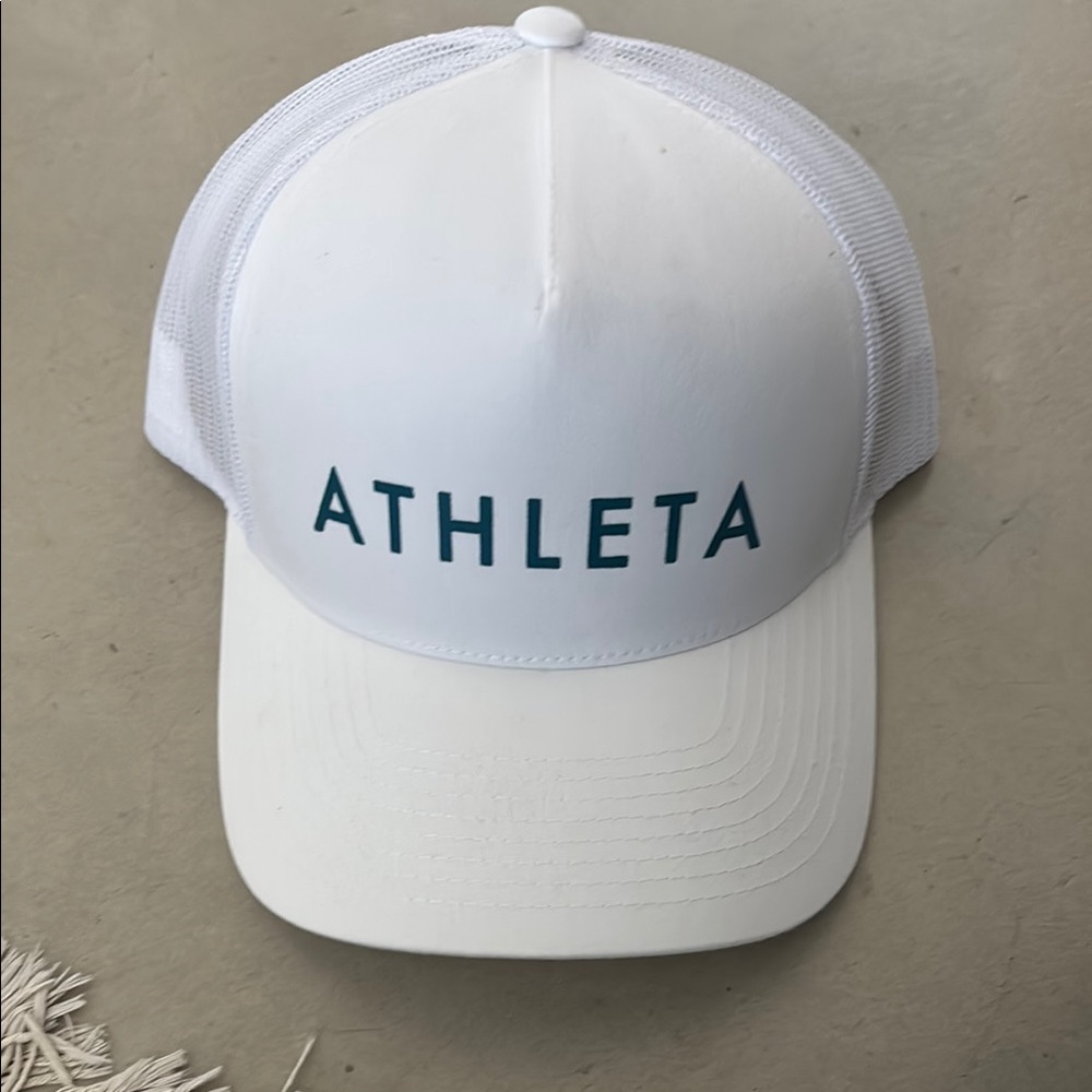 New ATHLETA Trucker Hat Cap, white